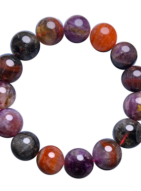 天然多宝极光共生水晶手串女礼物