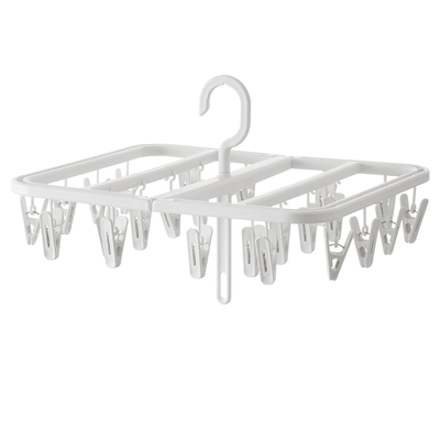 双层晒袜子晾衣架多夹子可折叠