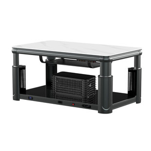 炉旺家用天然气烤火炉客厅电暖桌茶几一体燃气升降气电两用烤火桌