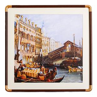 实木正方形画框中式书法福字定制相框装裱卡纸空框装饰挂墙高级感