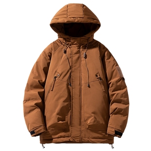 男士加厚保暖棉服男款新款冬装宽松外套潮牌冬季大码工装厚棉袄冬