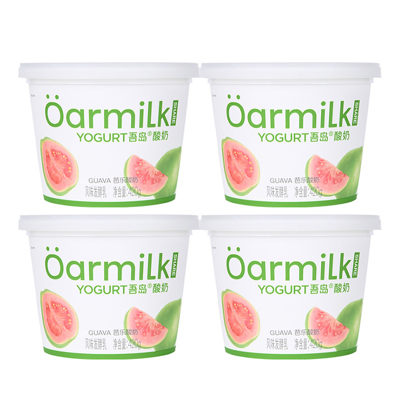 Oarmilk吾岛酸奶芭乐生牛乳发酵0乳糖420g*4