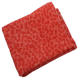 F垂坠桔红色不规则豹纹双面可剥顺毛羊毛羊绒布料设计师大衣面料B