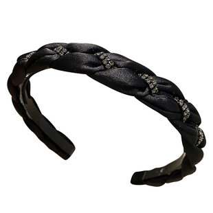 高级感水钻麻花发箍女甜美气质发卡洋气时尚日常外戴百搭洗脸头箍