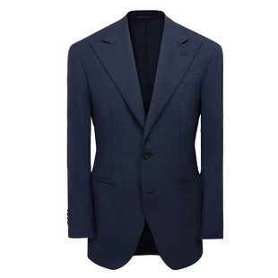 【绅士盔甲 半麻衬】CULTUM60支70%澳毛席纹商务戗驳领西服套装男