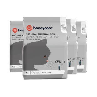 honeycare矿土猫砂天然矿石膨润土砂10kg套装2.5kg*4袋好命天生