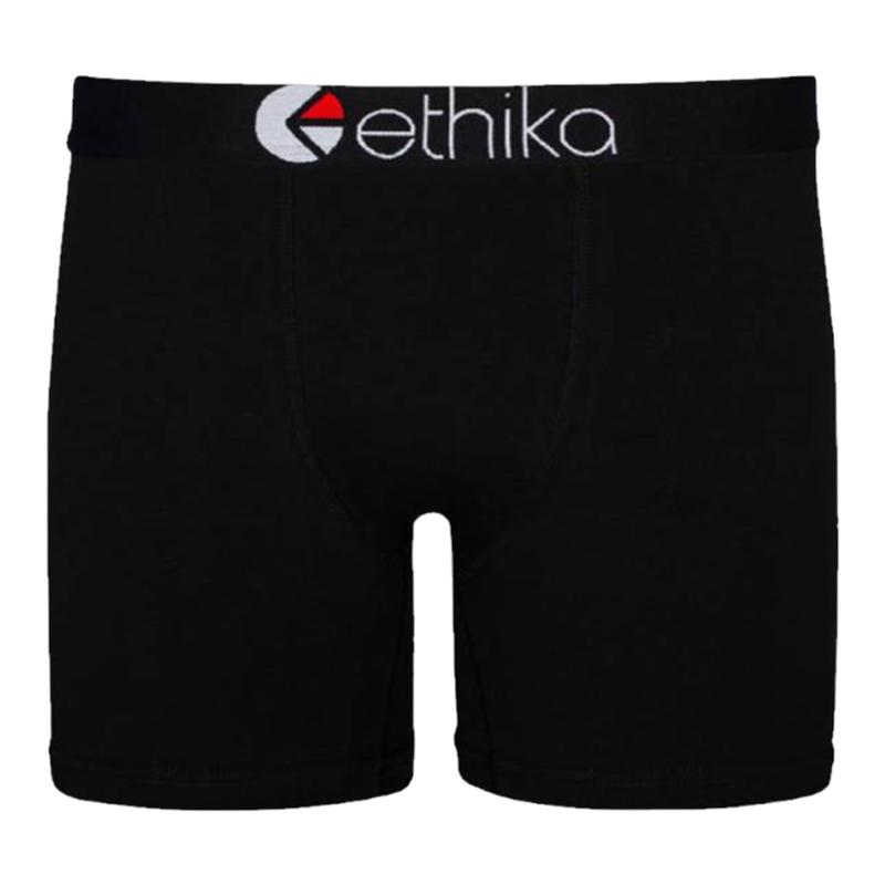 Ethika【断电黑】潮牌明星同款纯棉加长短裤男士运动内裤男防磨裆