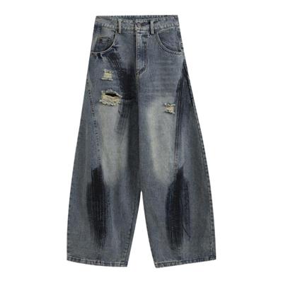 长裤牛仔裤水洗做旧四季