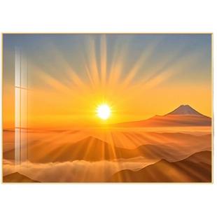 日出东方餐厅装饰画客厅东墙寓意挂画旭日东升卫生间茶室床头挂画