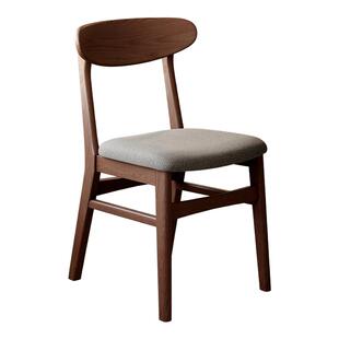 实木椅子家用餐椅木质软包餐桌椅餐厅吃饭凳子靠背客厅原木风茶椅