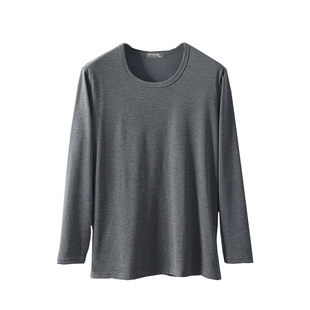 秋冬男士大码宽松德绒秋衣秋裤套装保暖内衣打底衫长袖T恤上衣