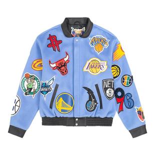 jeff hamilton NBA系列篮球美式羊毛刺绣棒球服夹克外套保暖男女