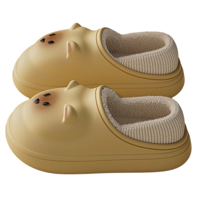 可爱防水棉拖鞋女2025新款秋冬季