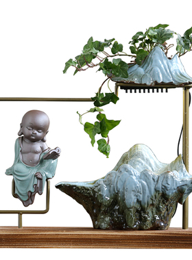 客厅玄关流水景喷泉公司开业假山