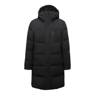 HLA/海澜之家连帽羽绒服25秋冬新款舒适保暖蓬松鸭绒中长款外套男