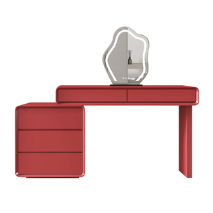 烤漆梳妆台意式极简风卧室储物轻奢化妆桌收纳柜斗柜书桌一体整装