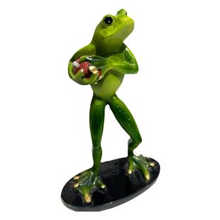 瑜伽青蛙网红小摆件创意树脂工艺品琉璃治愈解压礼物桌面趣味装饰