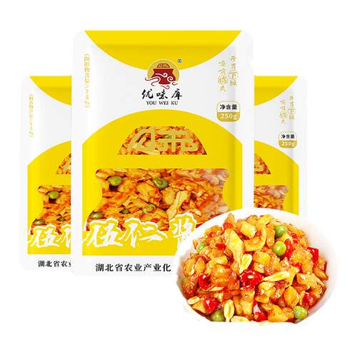 正宗五仁酱丁250g咸菜下饭菜袋装八宝酱菜腌菜开胃萝卜干大全特产