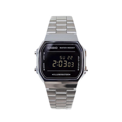 卡西欧CASIOA168WEM-7银面钢带