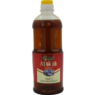 内蒙古乌兰察布塞谷胡麻油1L/瓶胡麻籽油家用素油压榨炒菜食用油