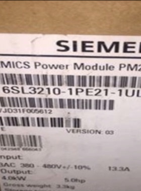 议价6SL3210-1PE21-1UL0西门子G120变频器4KW现货6SL32101PE211UL