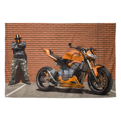 杜卡迪街头霸王机车背景布海挂布