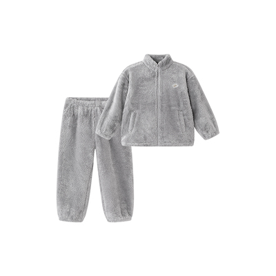 英氏居家服套装秋冬男女童加绒