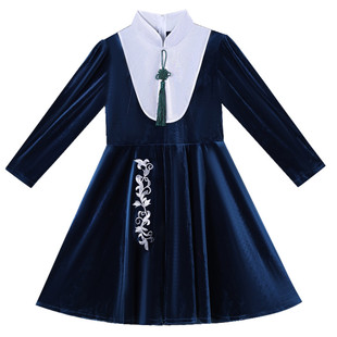 元旦儿童合唱演出服中小学生合唱团表演服中国风男女朗诵比赛服装