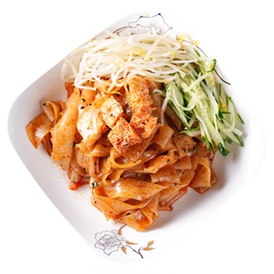 豫昊祥鲜凉皮开袋即食红油麻酱拌面皮擀面皮夜宵充饥速食免煮310g
