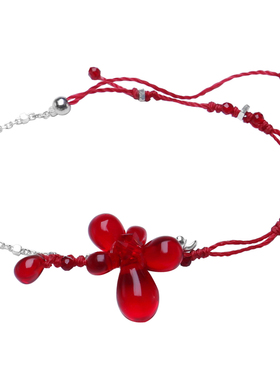 BING火红季原创花朵纯银手链