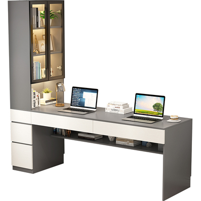 轻奢双人转角书桌儿童学习电脑桌