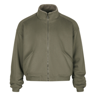 TNMK加绒加厚外套人造安哥拉兔毛内里落肩廓形水钻拉链卫衣短外套