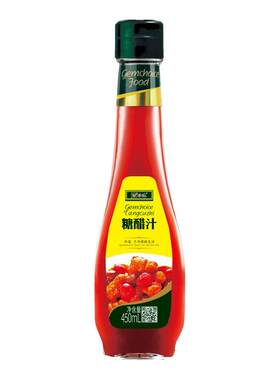 珍选糖醋汁酱汁糖醋排骨酱里脊糖醋鱼大虾调味酱料茄汁450ml*1瓶