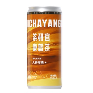 茶研官康普茶人参柑橘灵芝荔枝低糖0脂苏打水气泡水整箱碳酸饮料