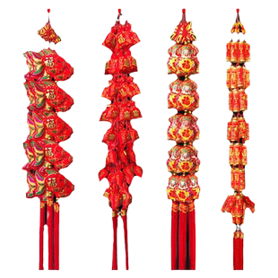 2026年商场办公室装扮新年过年客厅装饰挂件辣椒灯笼串财神福包串