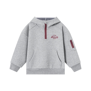 多多家男童卫衣加绒2025秋冬款冬装新款儿童保暖印花连帽上衣男孩