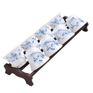 高档手绘功夫小茶杯6只套装陶瓷茶具客人喝茶茶碗品茗杯德化白瓷