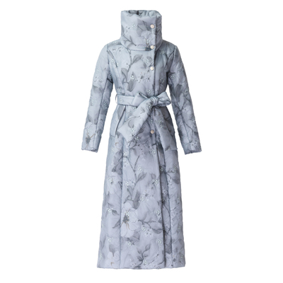 素雅诗长款羽绒服黑色修身大衣女