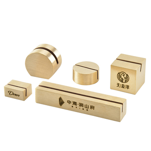 黄铜卡片展示架标签夹价格座名片桌面台卡架照片夹便签留言夹底座