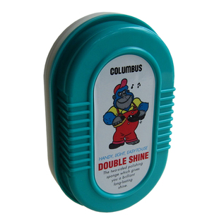 日本哥伦布斯懒人鞋擦皮鞋油双面海绵擦鞋无色光面皮革保养上光油