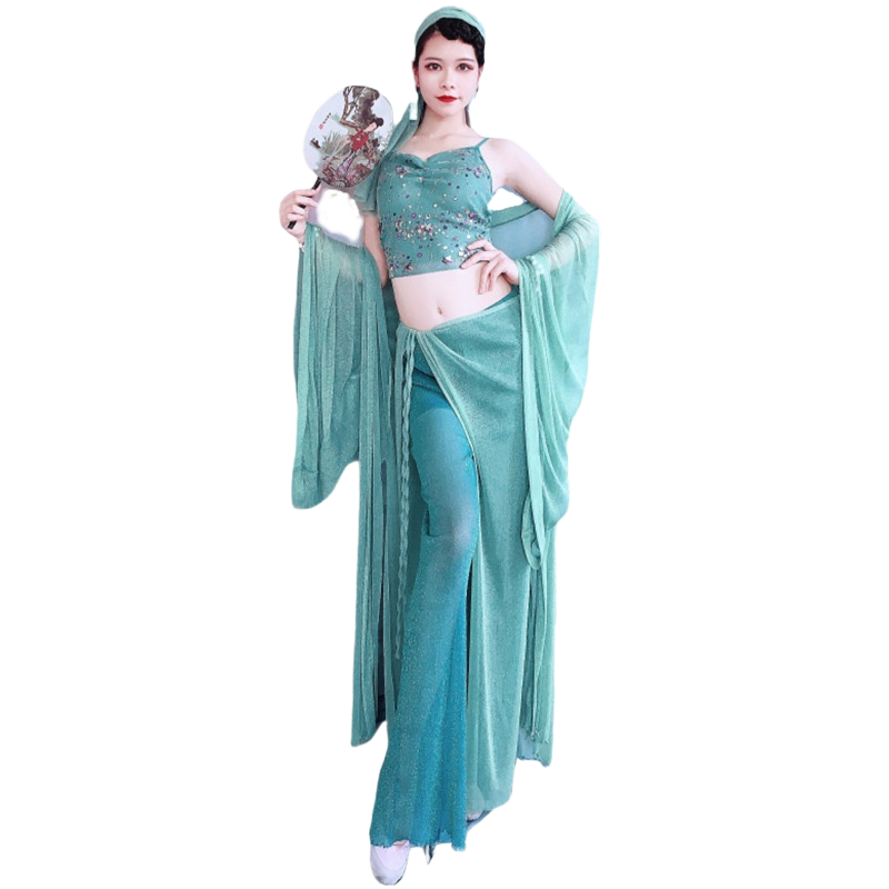 古典舞汉服中国风青蛇白蛇古风水袖表演出前世今生钢管舞蹈肚皮舞