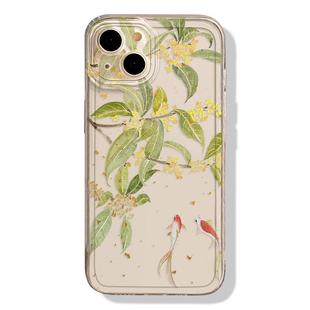 桂花手机壳适用opporeno12高级感15/14/13/findx8pro新款r17新中式k11x古风10国风9兔子7锦鲤6透明5文艺4/3/2