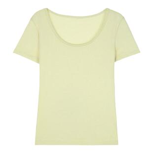 【清仓特价】冰凉黑科技 桑蚕丝正肩醋酸T恤女薄款U领短袖上衣