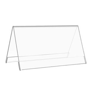 亚克力会议牌立牌v型桌牌透明座位牌立式台卡展示牌台牌席卡台卡三角名牌小学生姓名领导评委嘉宾考官主持台