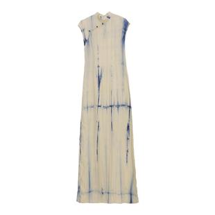 APOZi collection 限定蓝染系列高开衩旗袍淑女新中式民族风斜襟