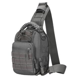 守护者胸包男帆布休闲户外战术单肩斜挎包大容量多功能弹弓路亚包