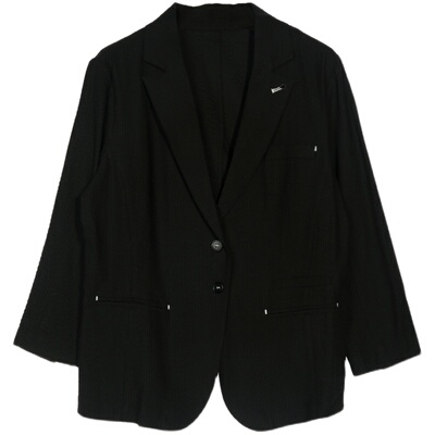 因为新款长袖西装短外套