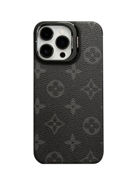 适用iphone15max真皮半包手机壳