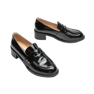 明星同款Toomanyshoes秋色梧桐学院风复古小皮鞋