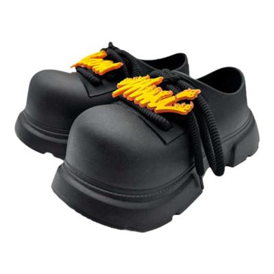 春秋厚底增高情侣大头鞋男女休闲鞋穆勒拖鞋外穿一脚蹬半拖德比鞋